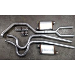 Exhaust System | Complete | Dual | Thunderbird Turbo Coupe | 2.3 Turbo | 3" to 2.5" | Stock Location