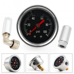 Gauge | Fuel Pressure | 0-100 psi | Kit | Schrader Valve Adapter