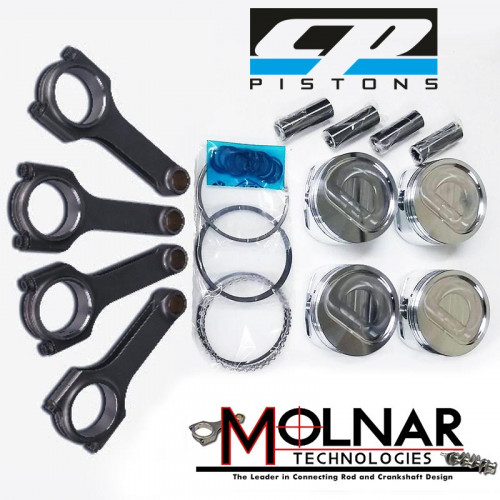 CP Pistons + Molnar Rods Kit | Custom Design | Folvo | 2.3L | 2.5L | Volvo 16v Head