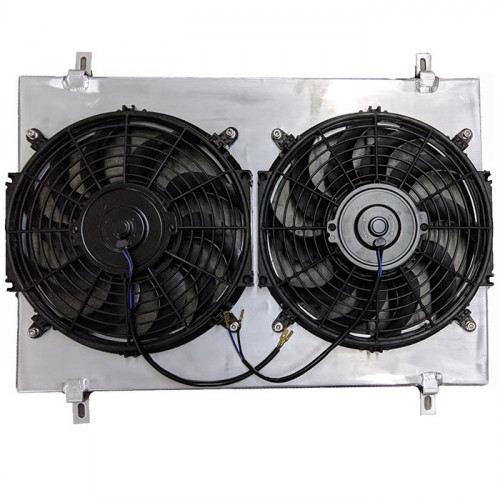 3-Row Aluminum Radiator With Shroud & Fan For 79-93 Ford Mustang Foxbody 5.0L V8 - LUXERAD