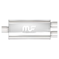 Muffler - 3.0" In - Dual 2.5" Out - For Merkur Dual Exhaust 