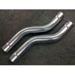Exhaust | Muffler Delete Pipes | 79-04 Mustang | Offset/Offset | 2.5 Inch | 20 Inch Length